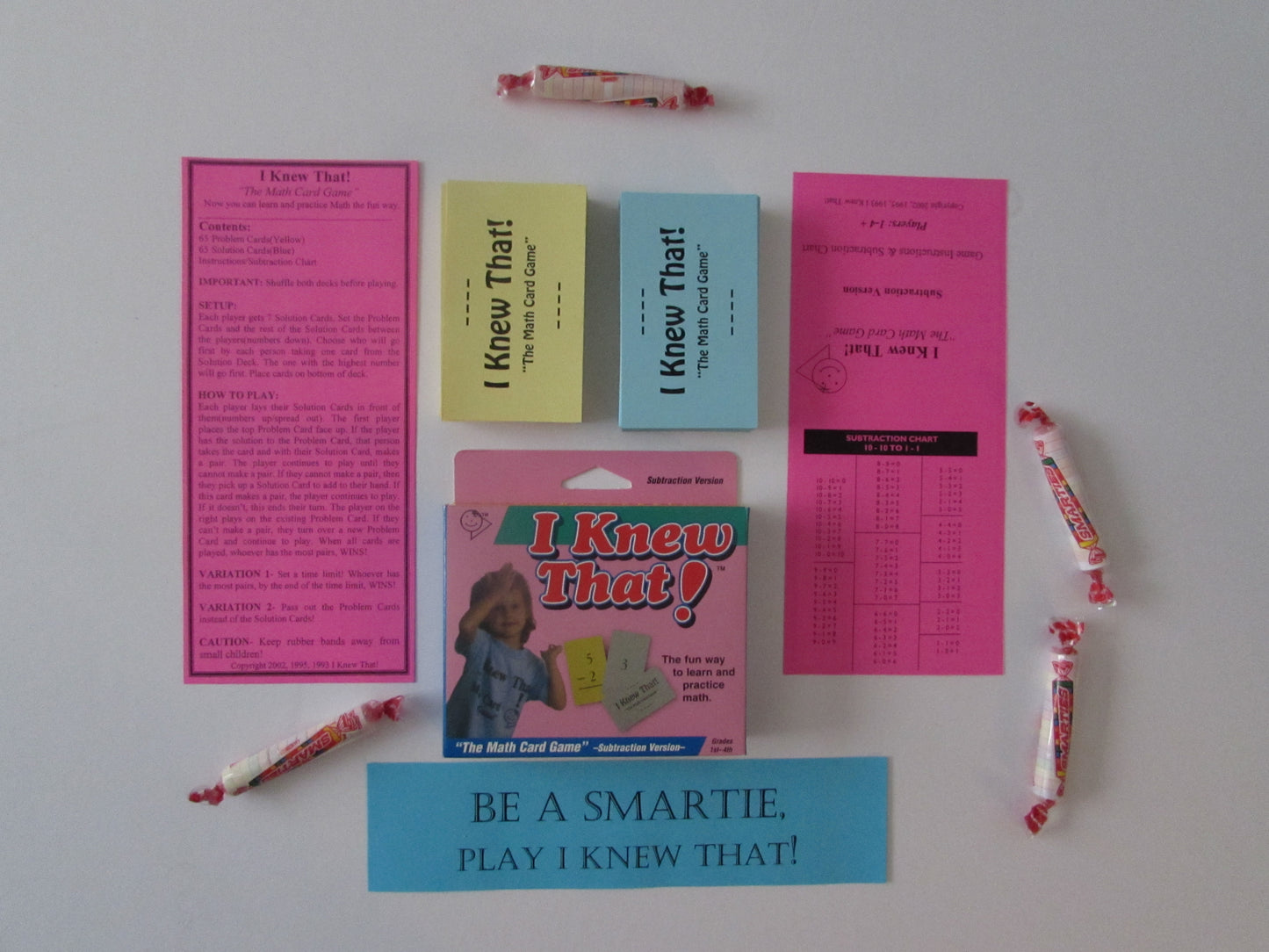 I Knew That "The Math Card Game" Subtraction Version